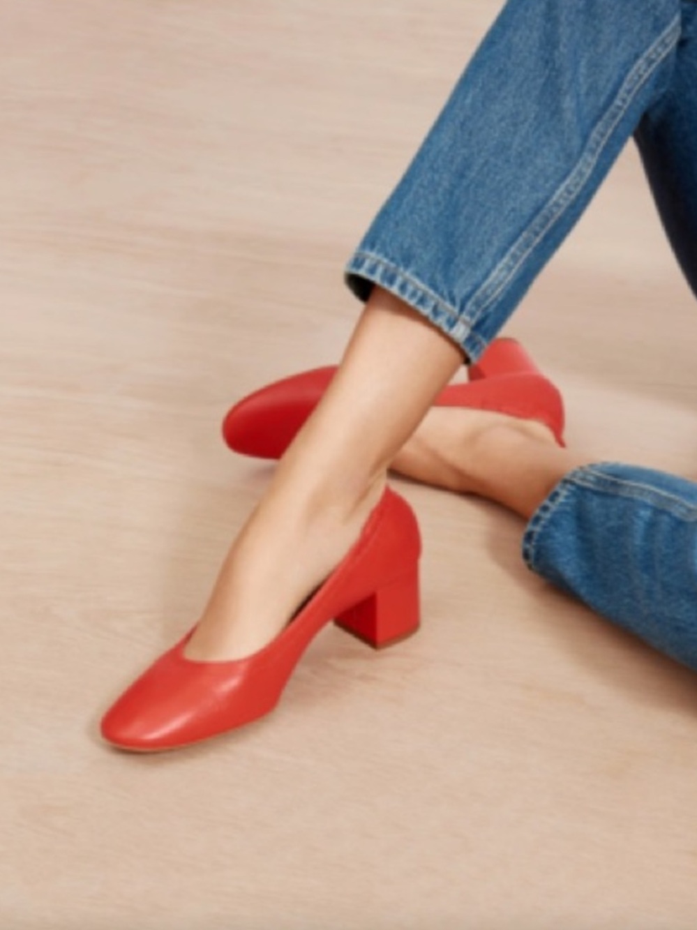 Everlane Day Heel In Red Size 10 - Picture 5 of 10